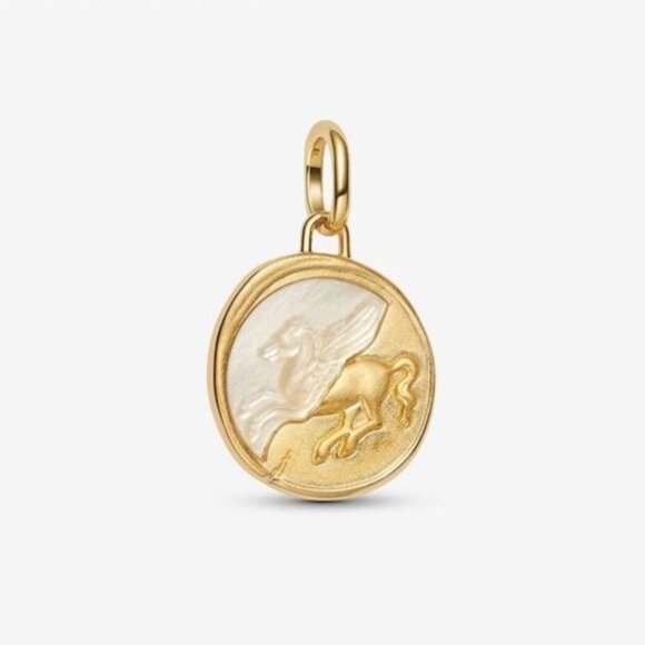 Pandora Pegasus Medallion Charm|Pendant|Two-tone - Picture 1 of 2